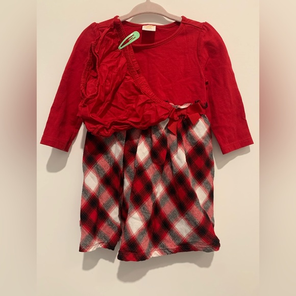 Gymboree dress with bloomers, red with plaid patterned bottom. Size 12-18 months - Picture 1 of 4